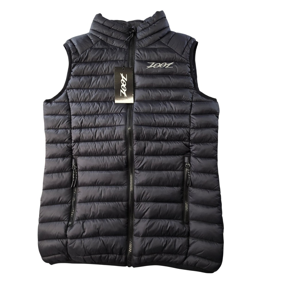 Zoot Vest Womens S Black Polyamide Puffer Insulated Lined Pockets Full Zip